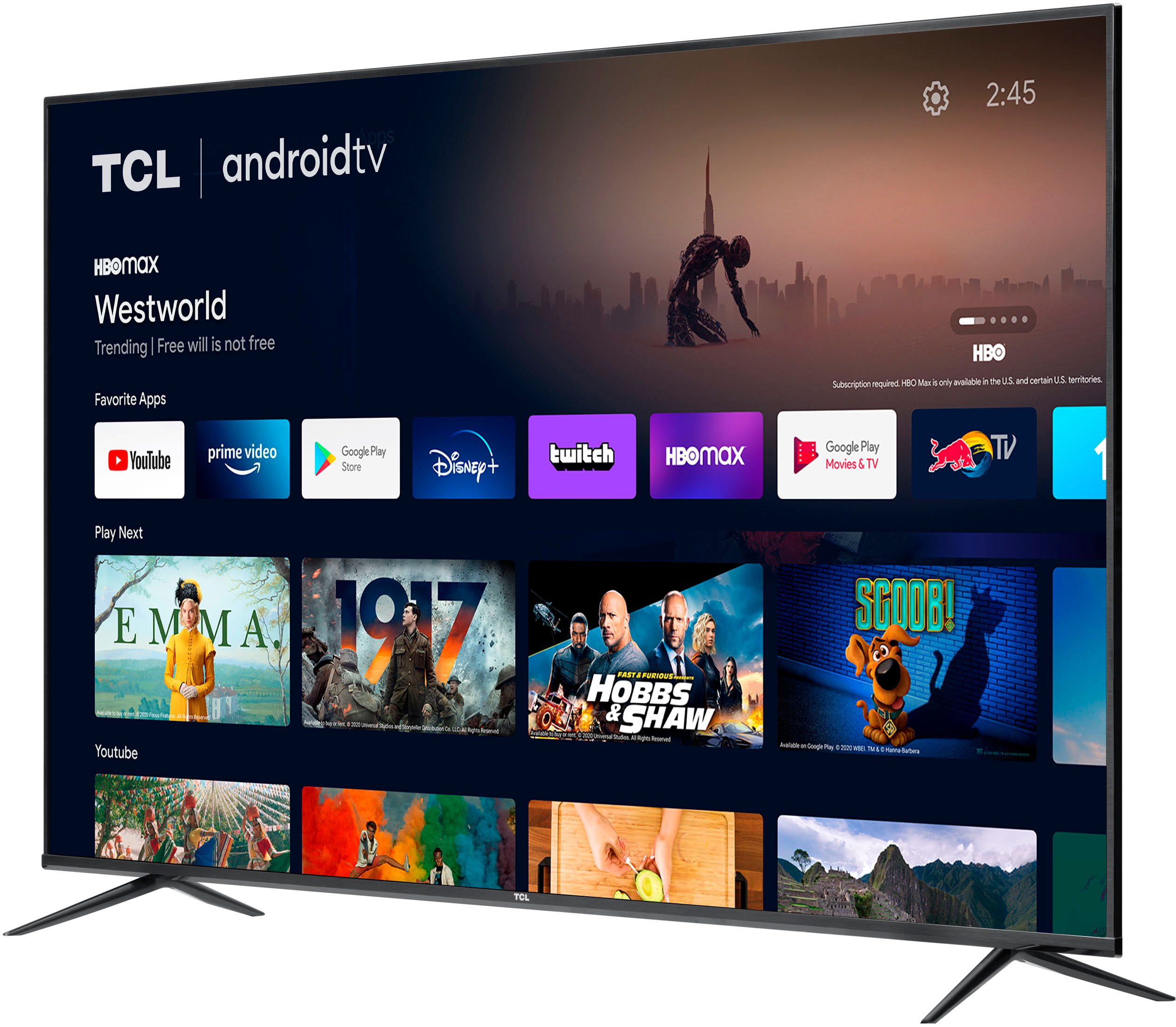 TCL 70S434 TV on a white background