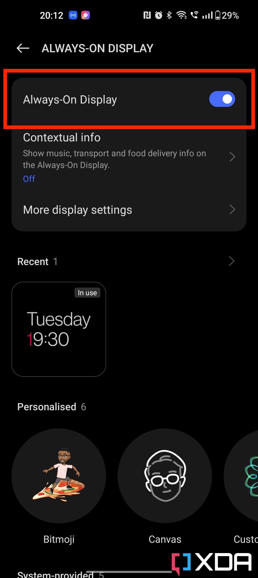 How to turn Android's Always On Display on or off