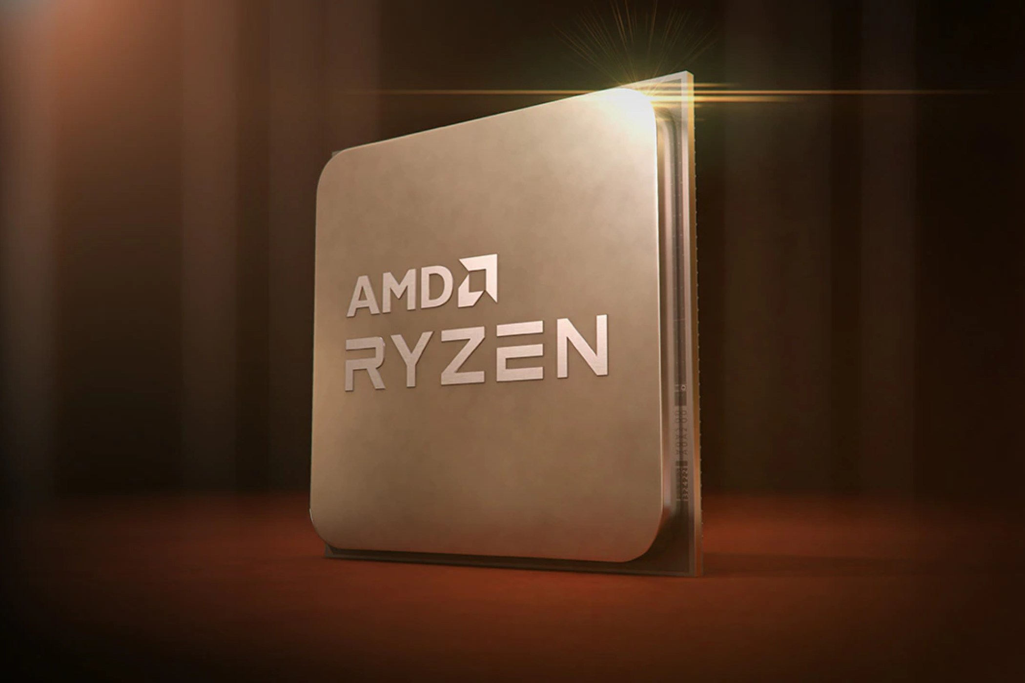 A render of an AMD Ryzen 5000 CPU.