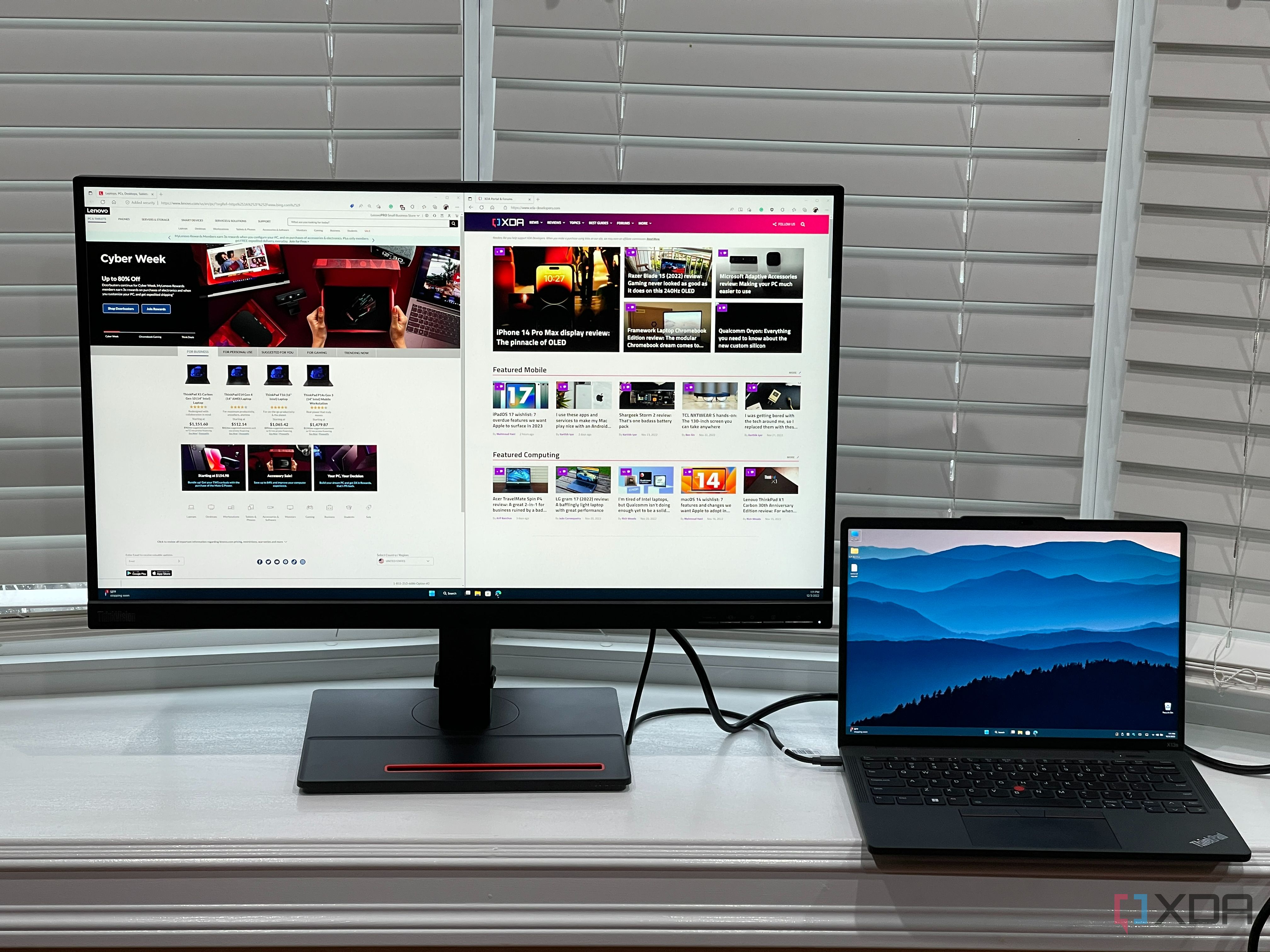 Best monitors for Lenovo ThinkPad X1 Carbon Gen 11 in 2023