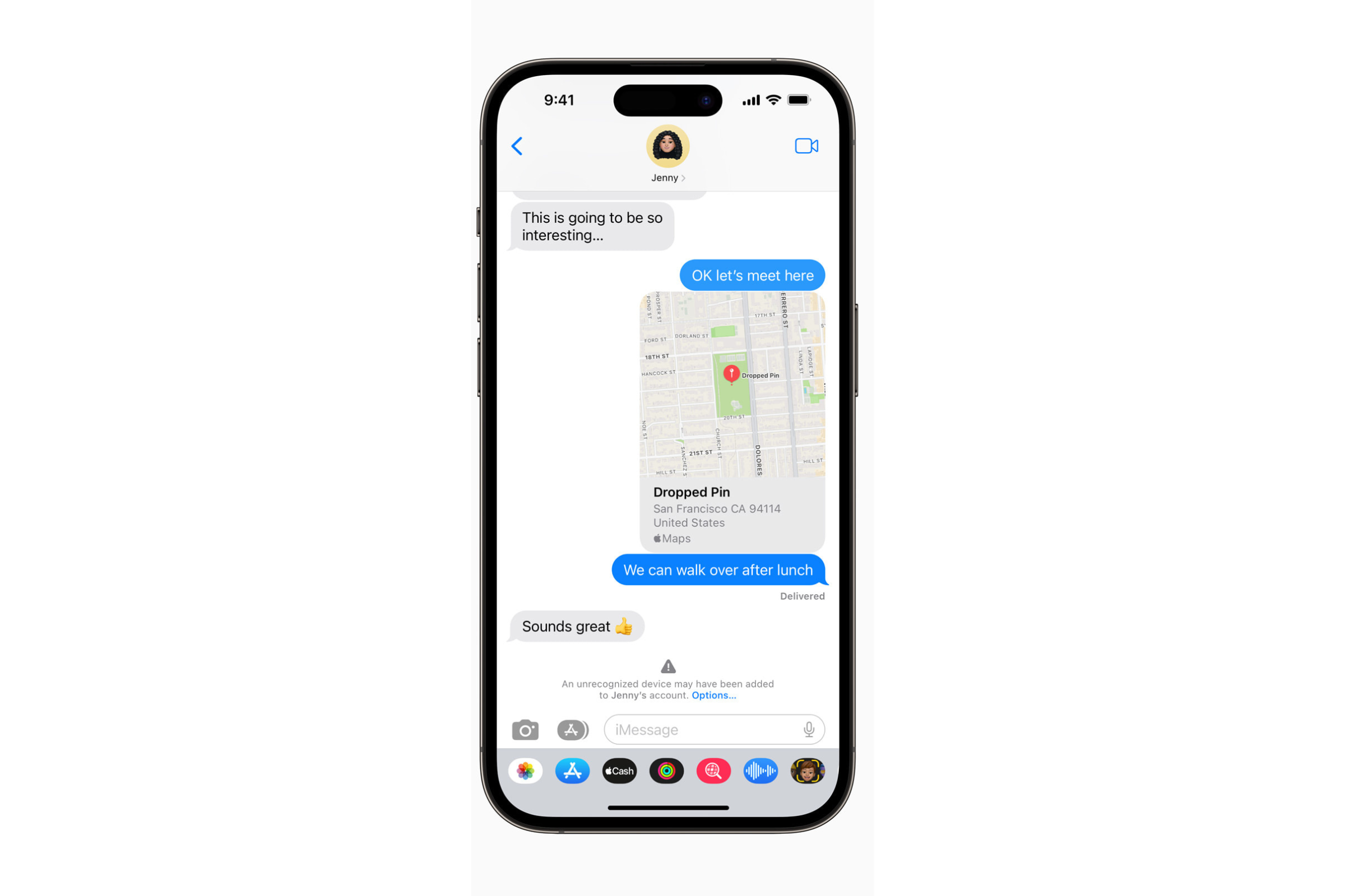 iMessage Contact Key Verification showing on iPhone
