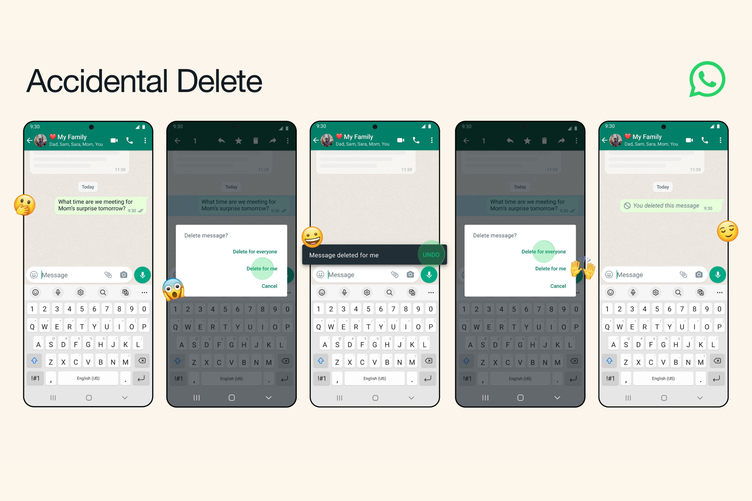 WhatsApp's useful new Undo feature gives those accidentally deleted messages a second life