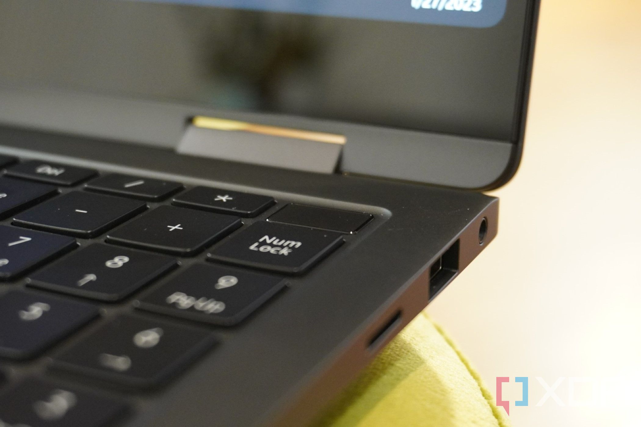 The ports on the right side of the Galaxy Book Pro 360