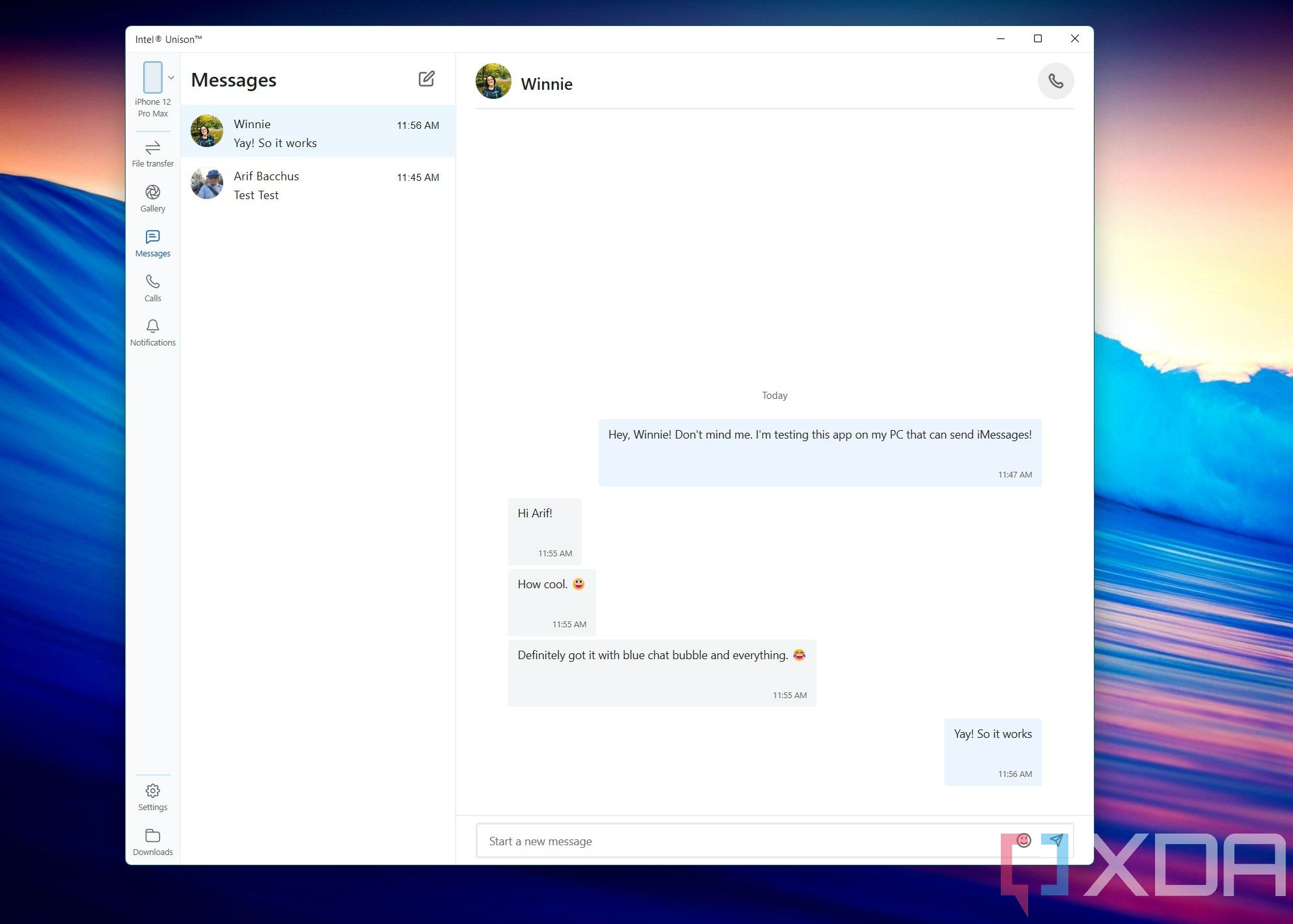 iMessage в Windows с Intel Unison