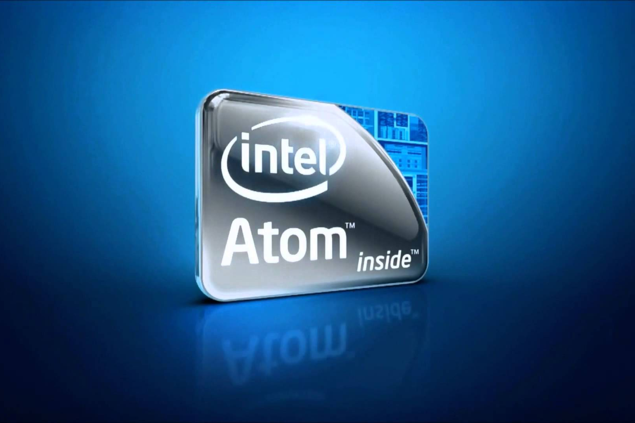 El logotipo de Intel Atom.