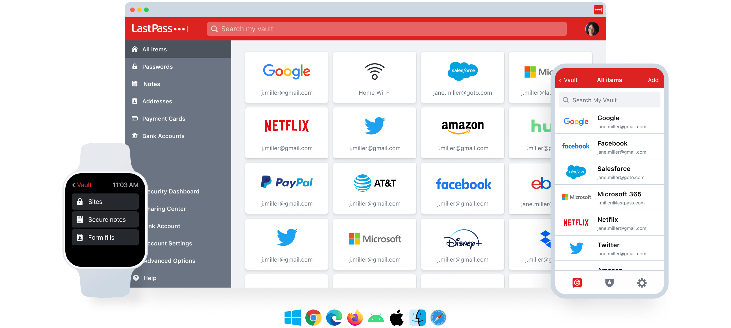 LastPass is used across devices