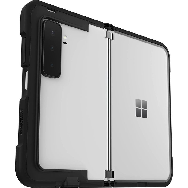 A render of the Otterbox Riveter case for Surface Duo 2 over a white-colored background.