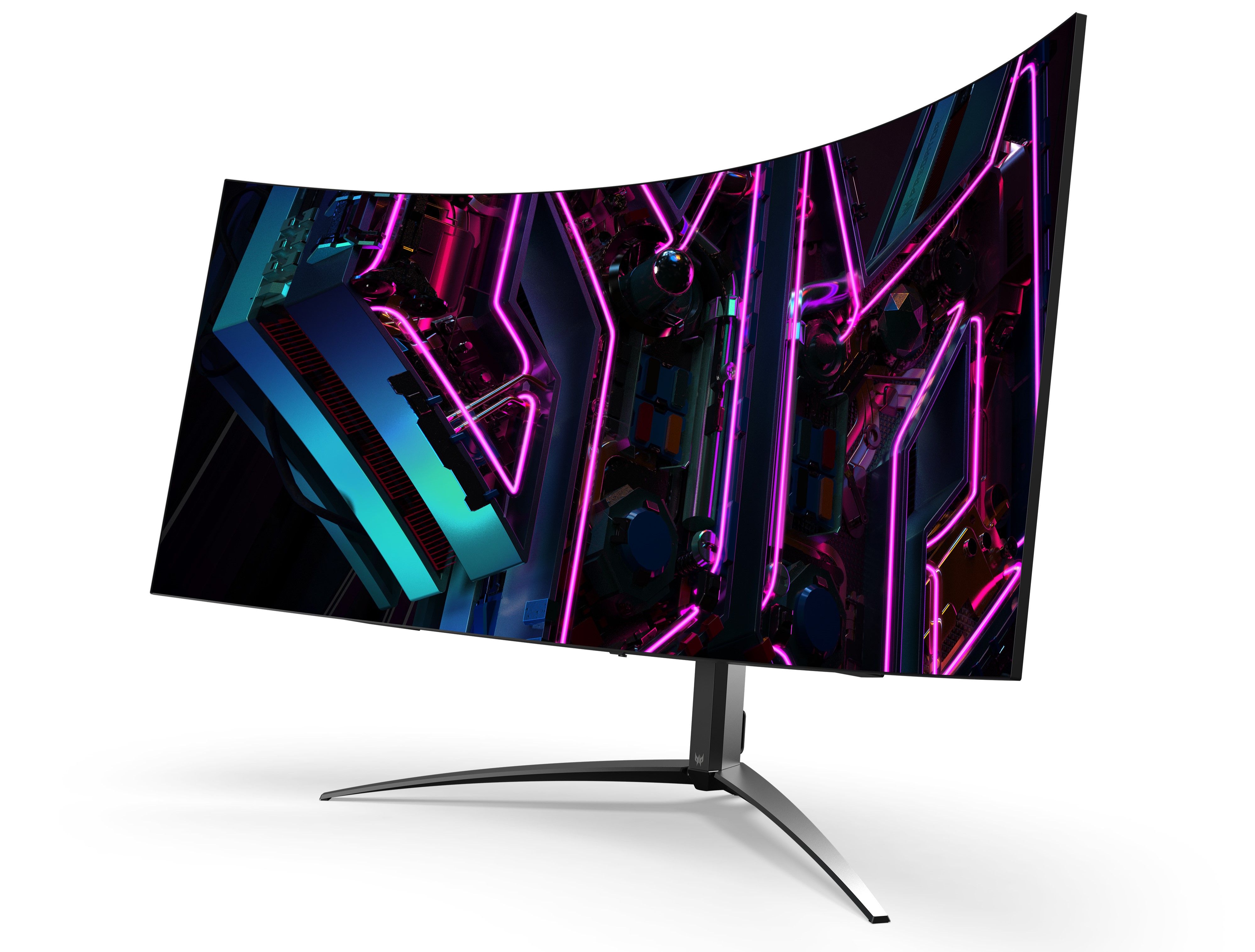 Angled view of the Acer Predator X45 facing left