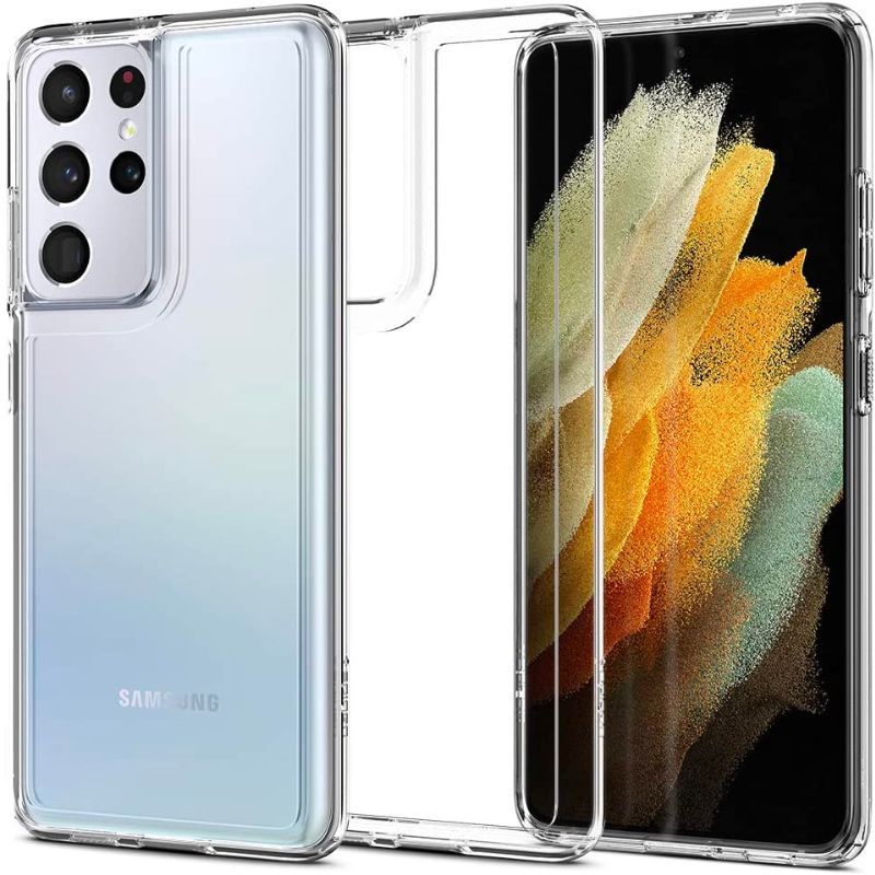 Ein Rendering, das das Samsung Galaxy S21 Ultra Clear Case vor einem weißen Hintergrund zeigt.