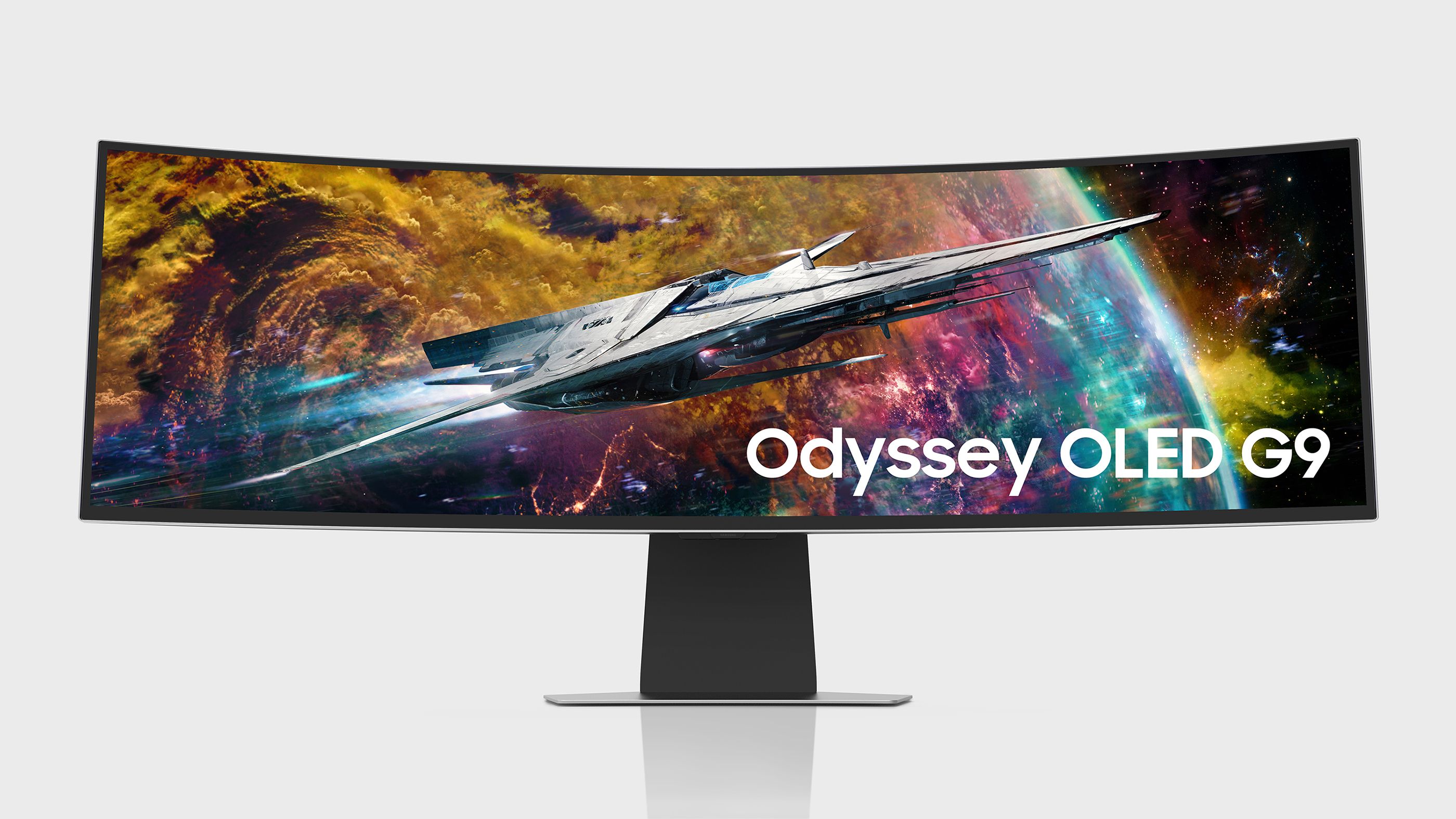 Samsung Odyssey OLED G9 front view.