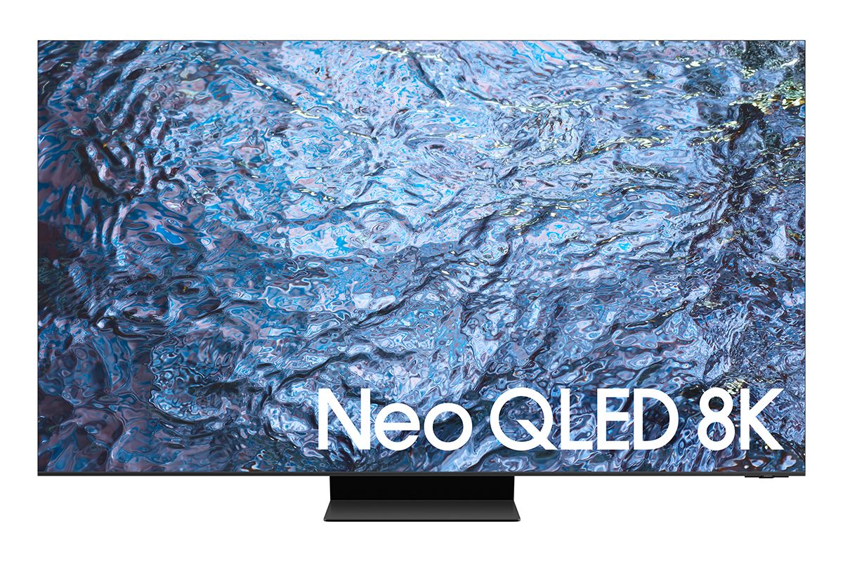 Samsung QN900C Neo QLED 8K TV on white background.