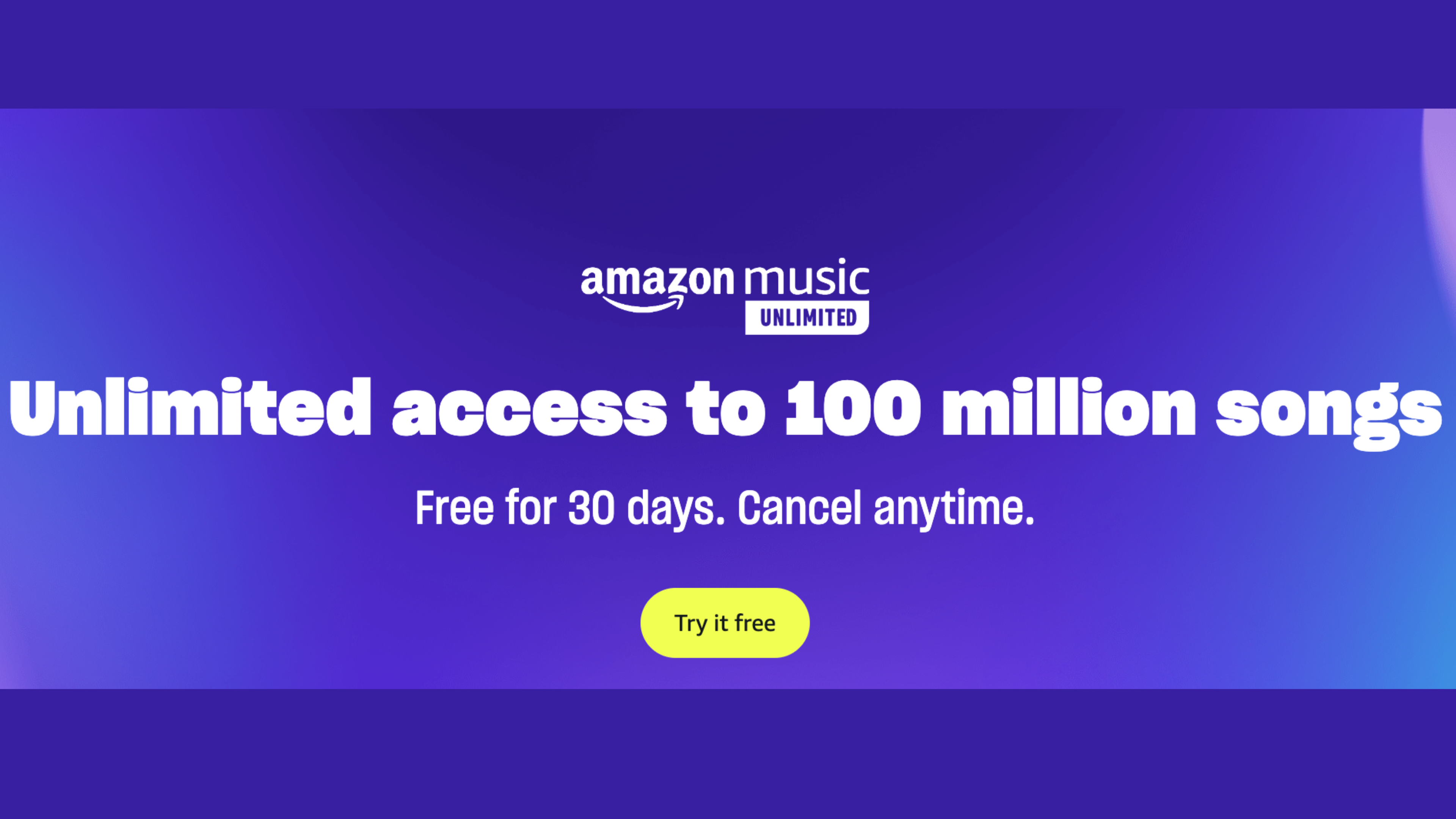 Amazon Music Unlimited banner