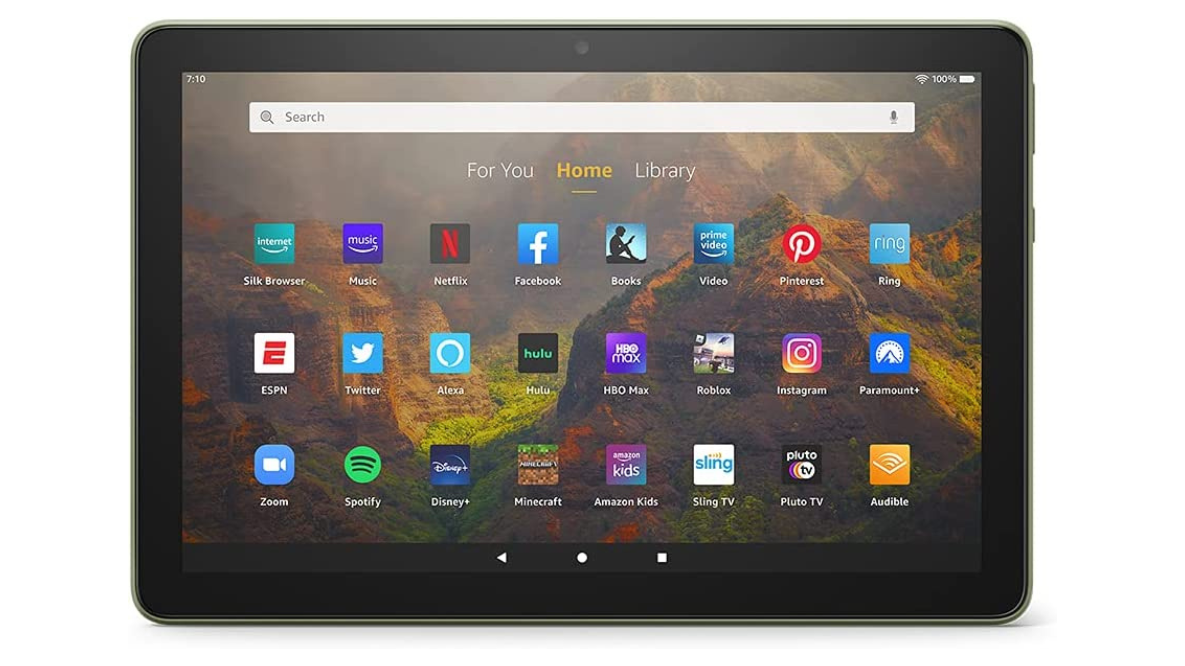 Amazon Fire HD 10 tablet olive color 