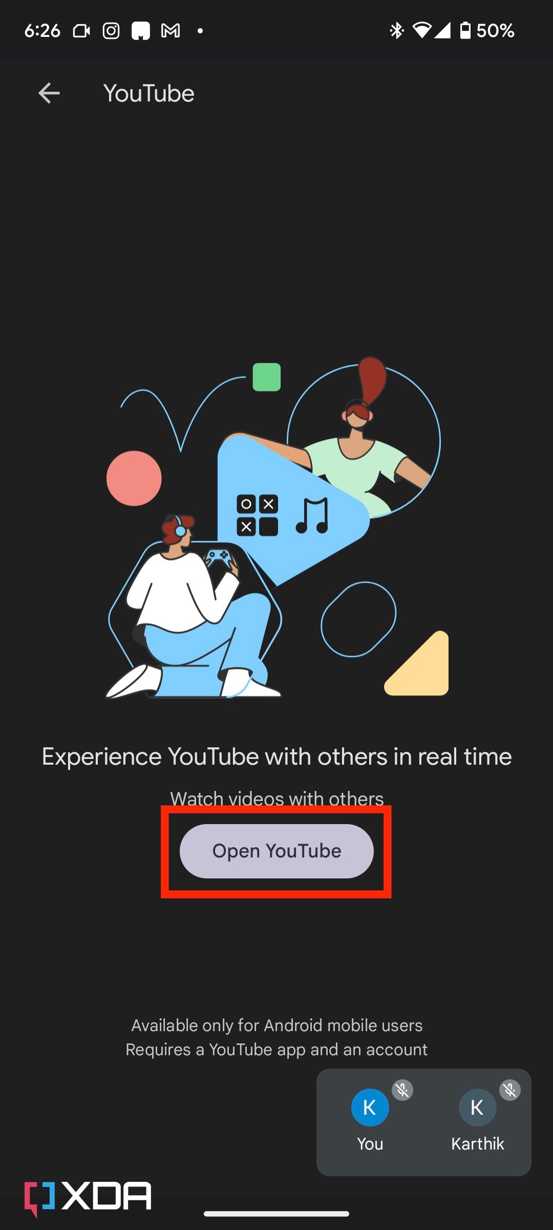 Google meet outlet watch youtube together