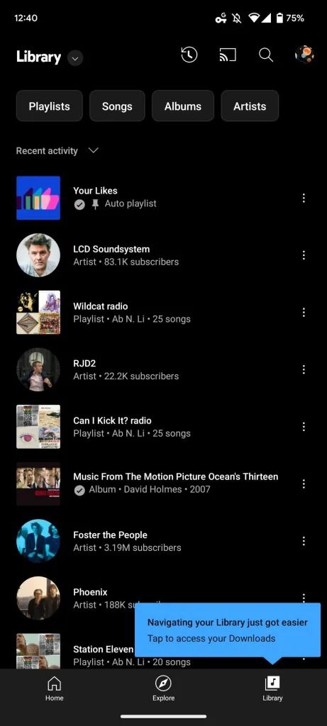 Youtube music store library