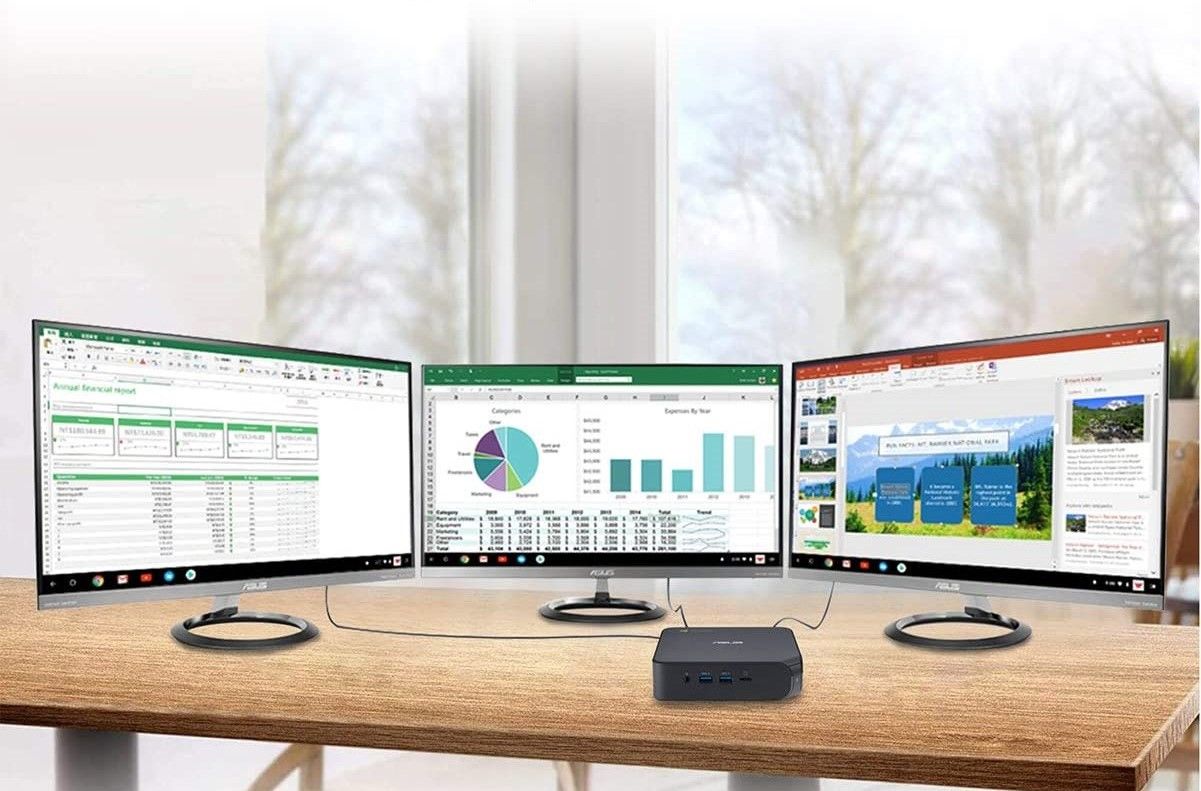 Asus Chromebox 4 con monitores