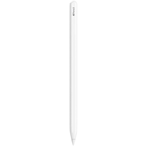 Displaying the second-generation Apple Pencil in white.