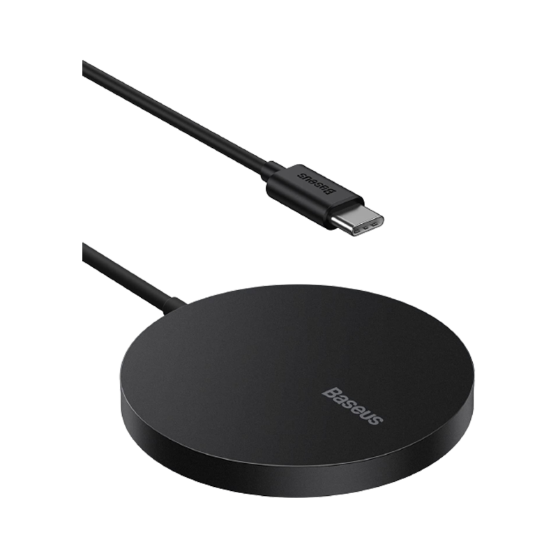 Baseus Magnetic Wireless Charger on transparent background.