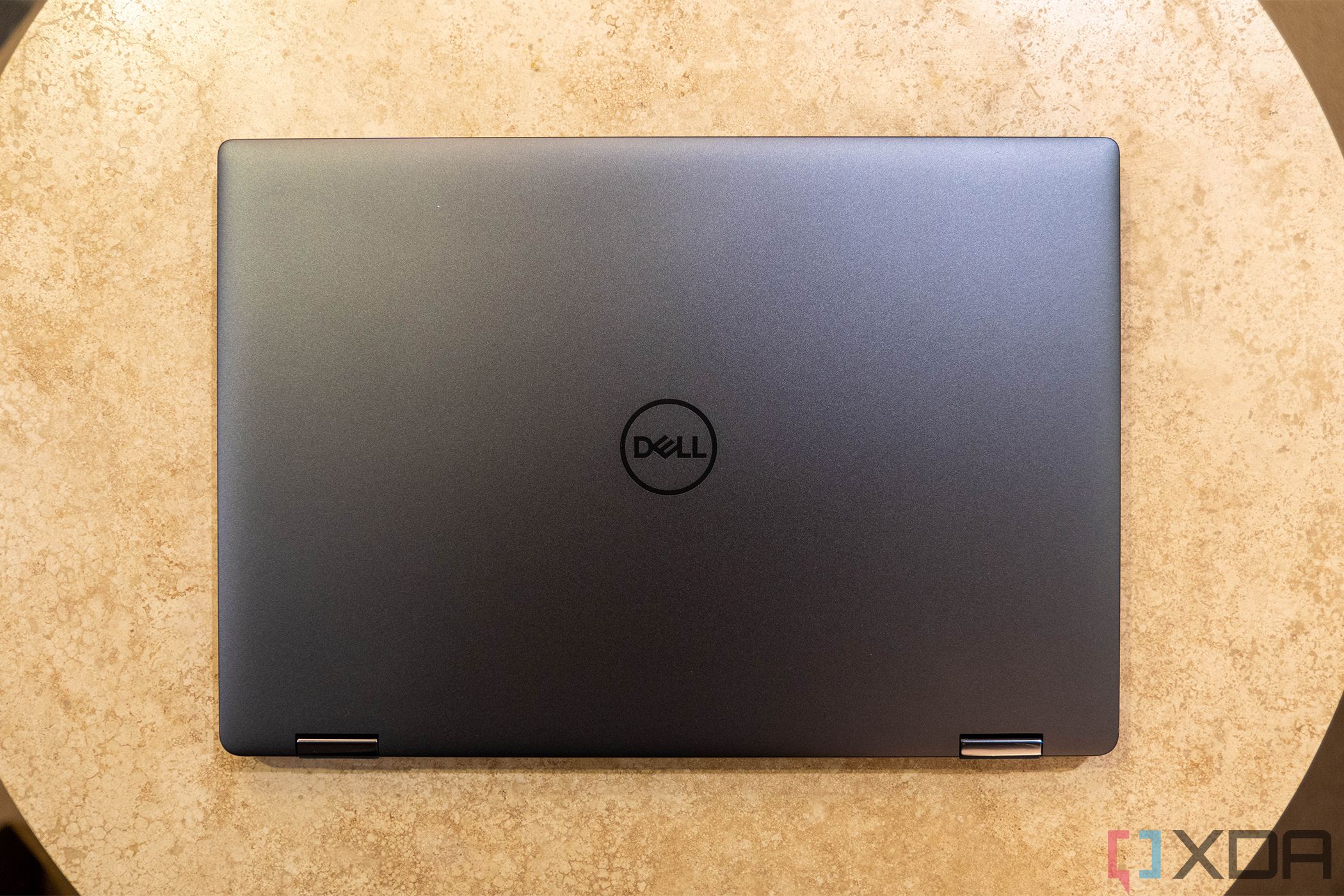 Top down view of Dell laptop