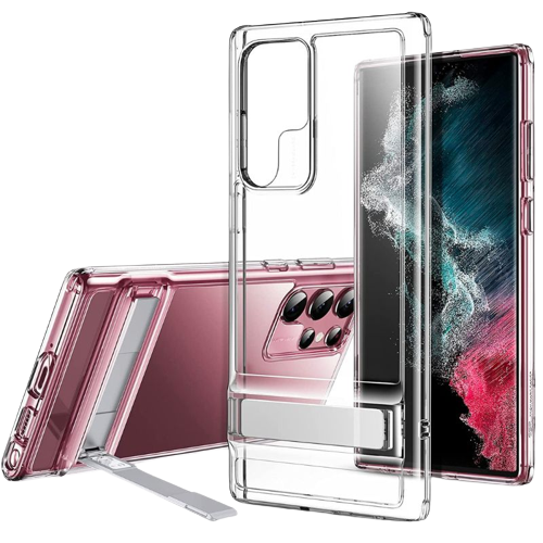A render of the ESR metal kickstand case for Galaxy S22 Ultra.