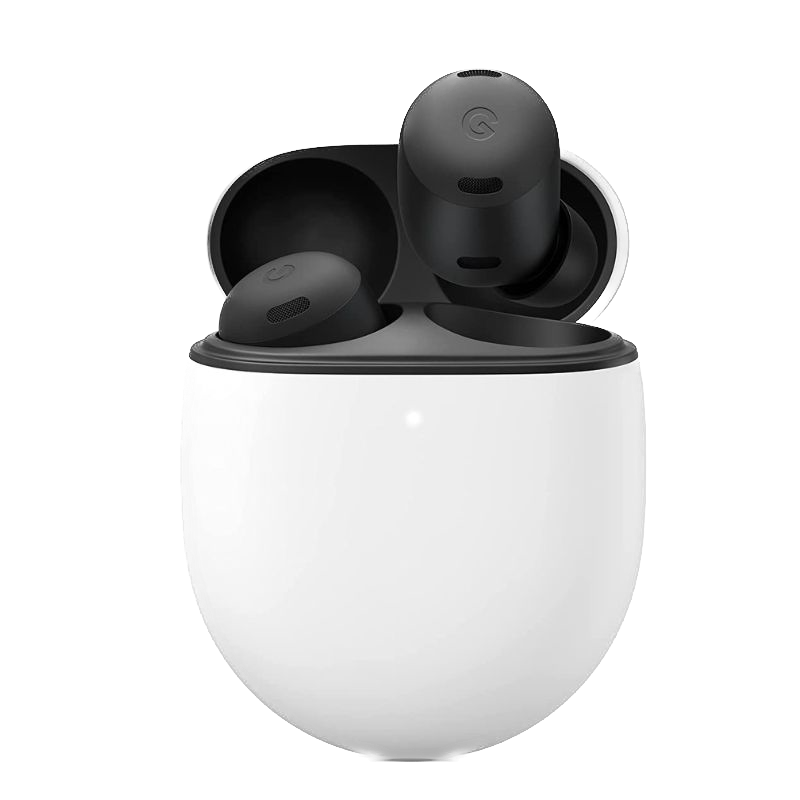 Una representación de los Google Pixel Buds Pro en color blanco.