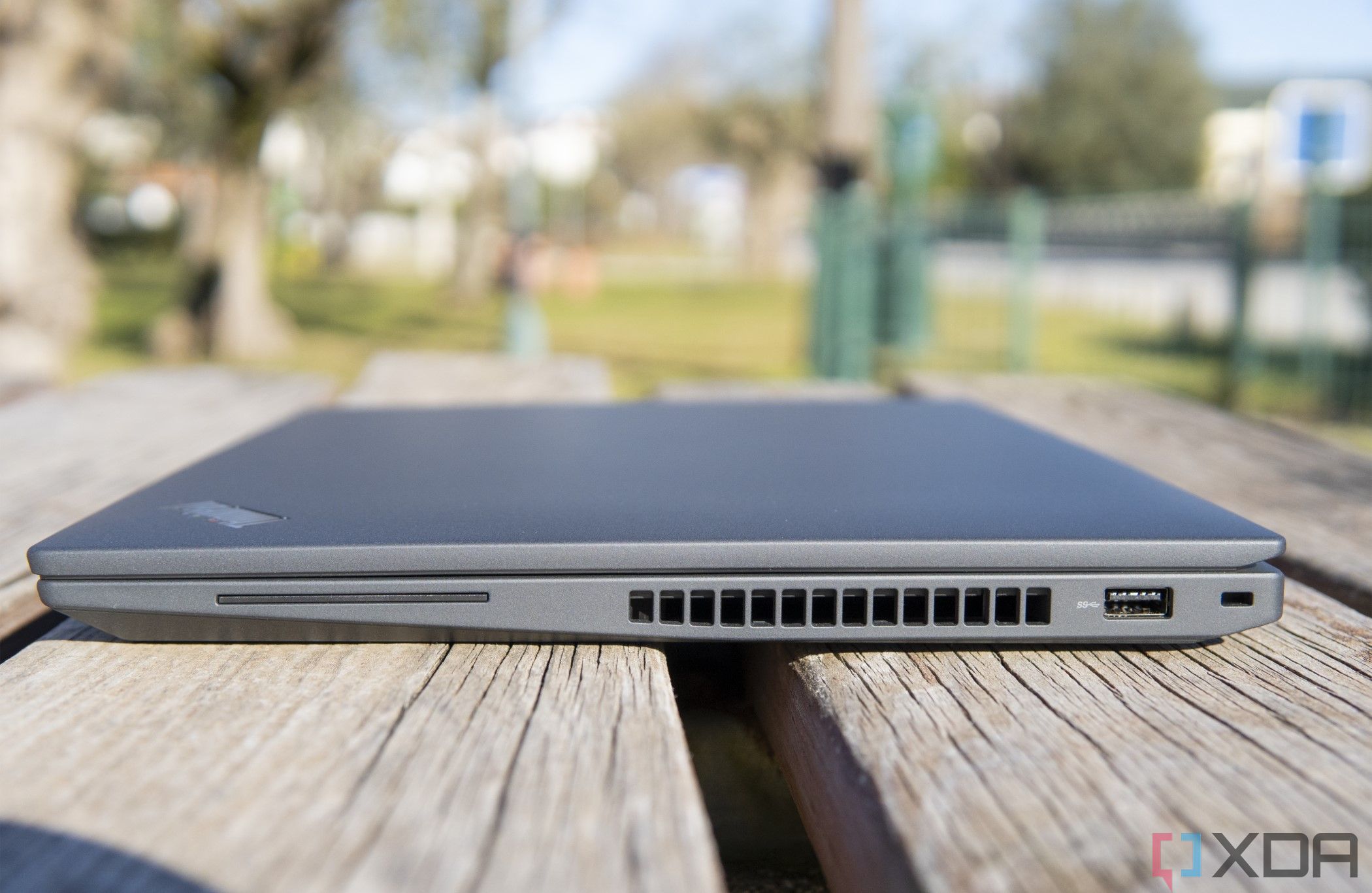 Right-side view of the Lenovo ThinkPad T16 with the lid closed