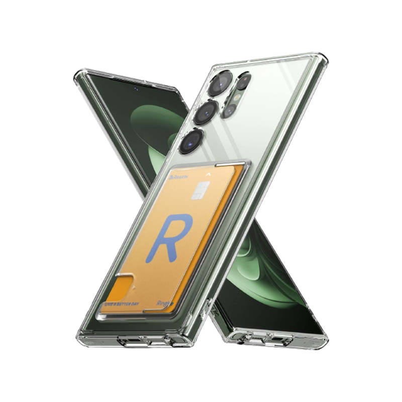 Ringke Fusion Card für Galaxy S23 Ultra auf transparentem Hintergrund.