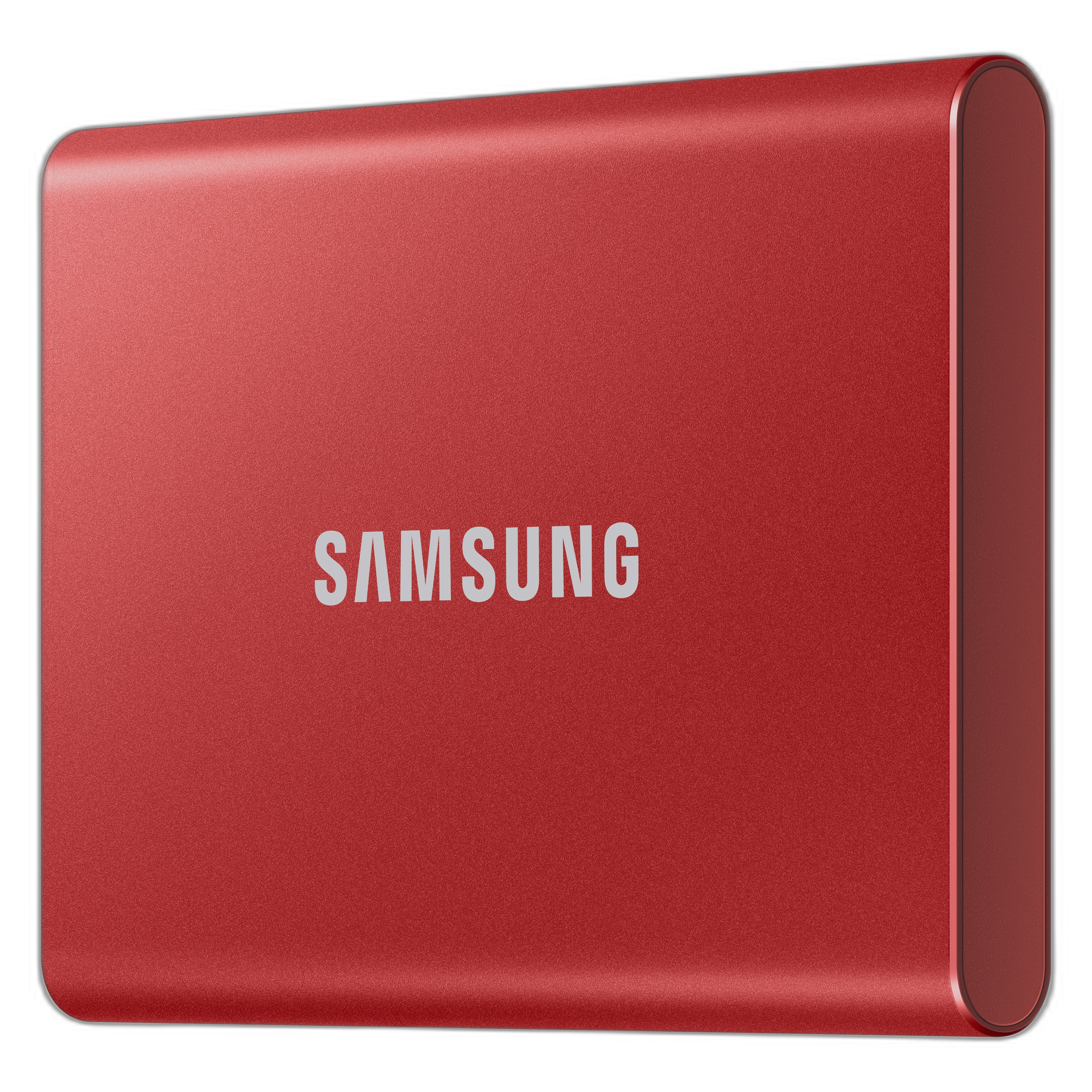 Samsung T7 Portable SSD in red