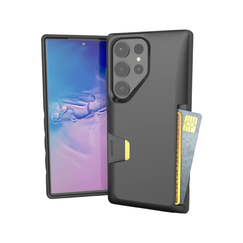 Smartish Wallet Case für Galaxy S23 Ultra auf transparentem Hintergrund.
