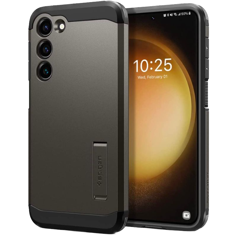 View of the Spigen Tough Armor case for the Galaxy S23 series.