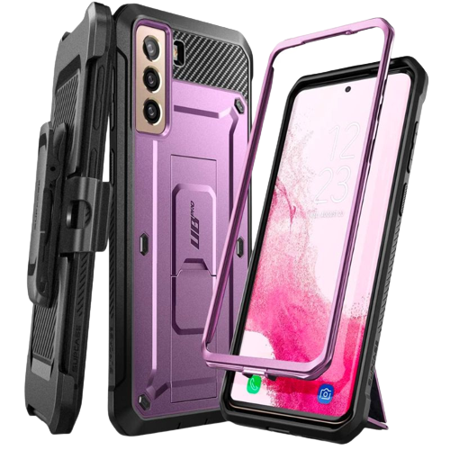 A render of the SUPCASE UB Pro for Galaxy S22 in violet color.