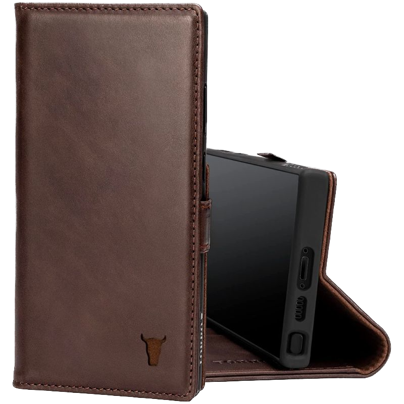 A render of the TORRO leather wallet case for the Galaxy S23 Ultra.
