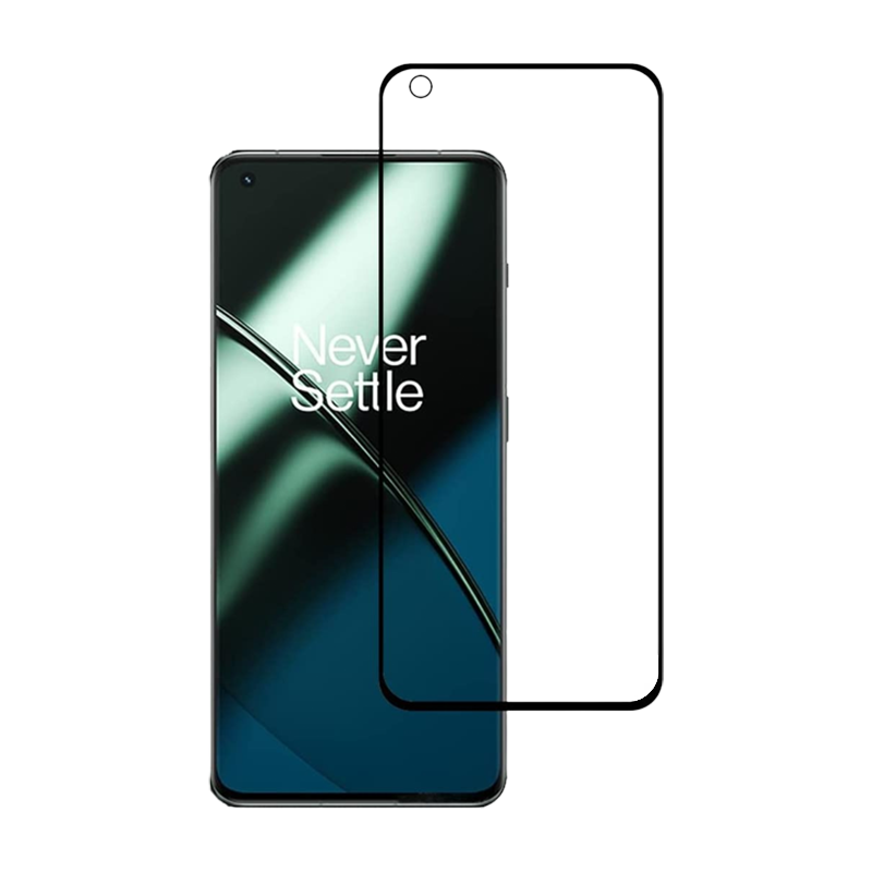 Uponew tempered glaass for OnePlus 11 on transparent background.