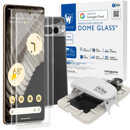 Representación de Whitestone DOME GLASS del Pixel 7 Pro.