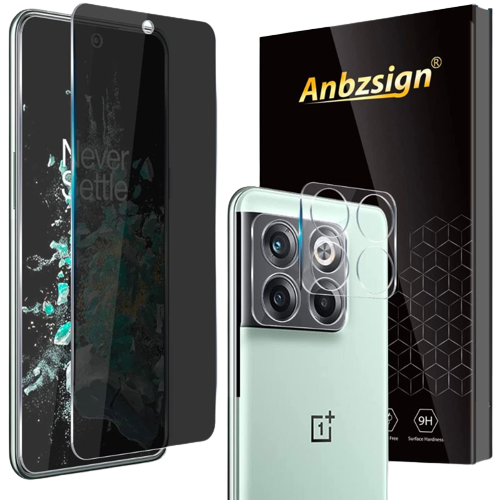 A render of the Anbzsign privacy screen protector for OnePlus 10T.