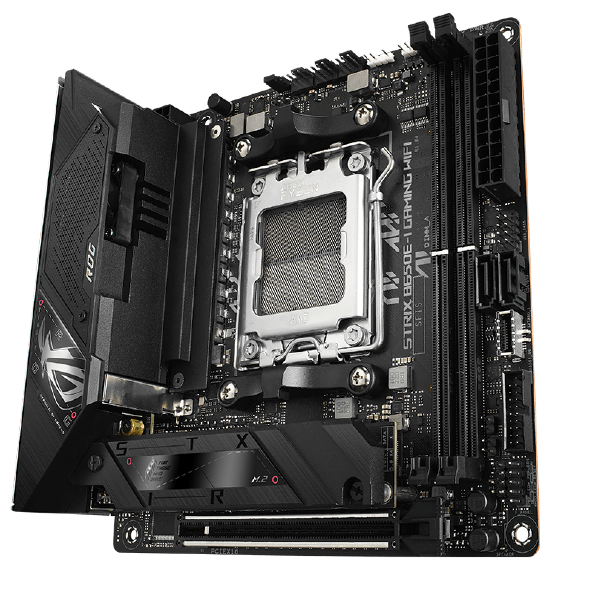 The Asus ROG Strix B650E-I Gaming motherboard.