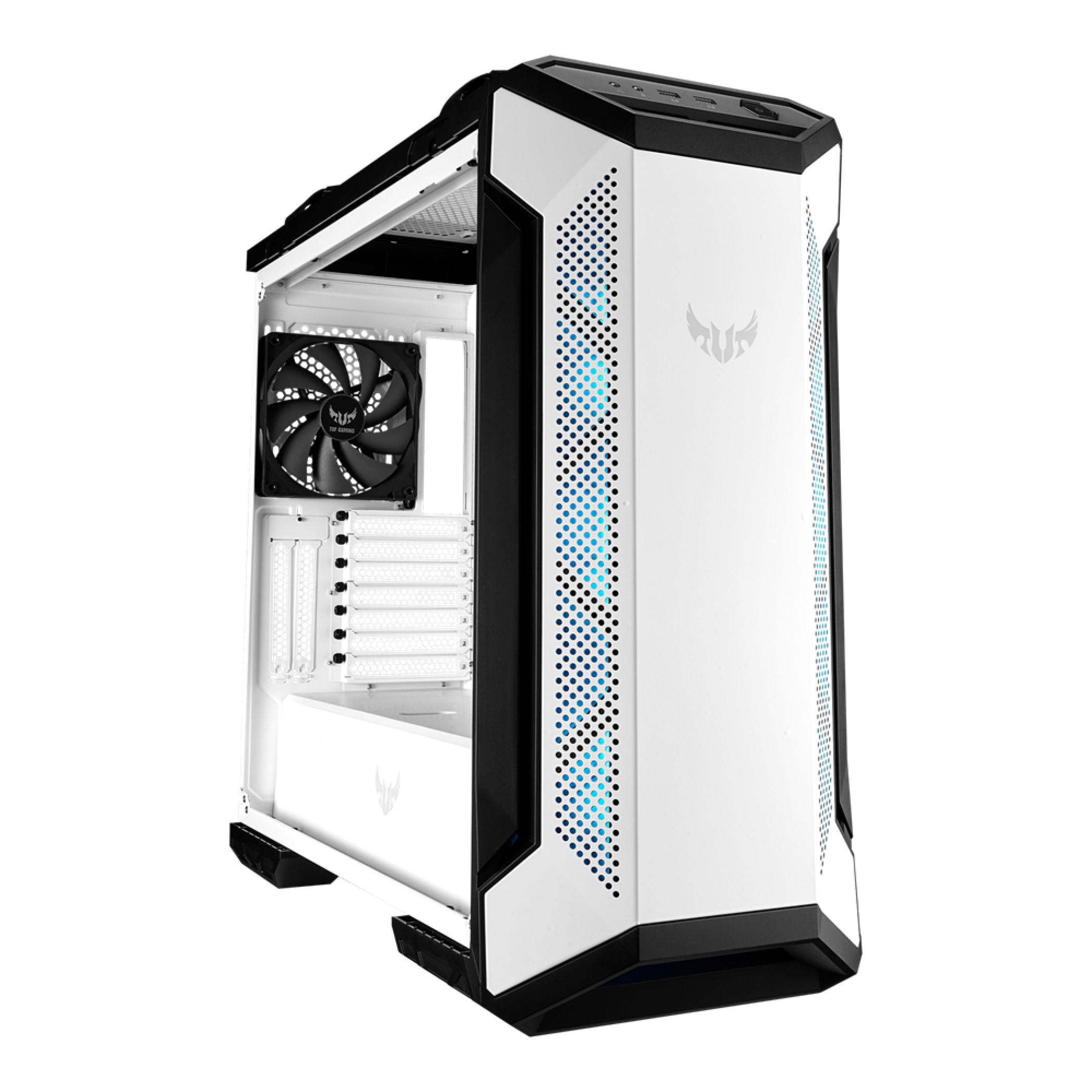 The Asus TUF Gaming GT501 White PC case.