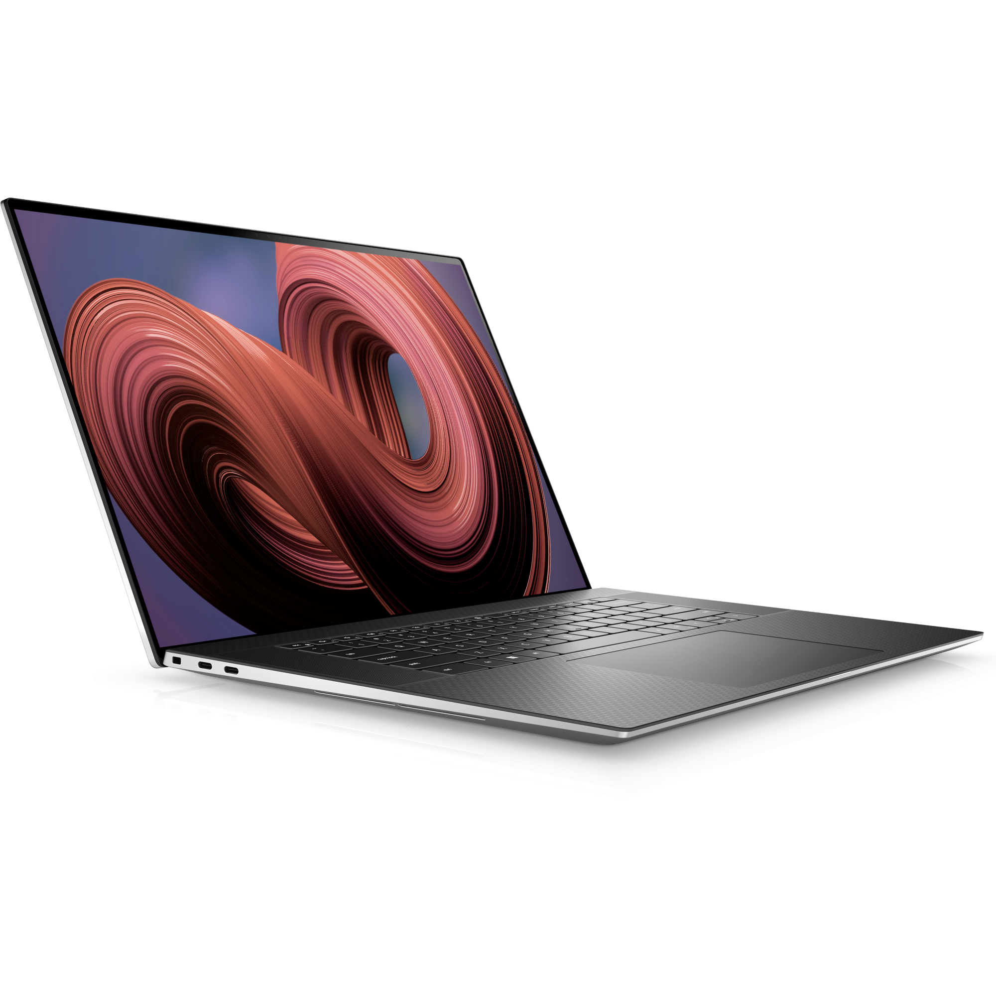 Angled front view of the Dell XPS 17 facing right