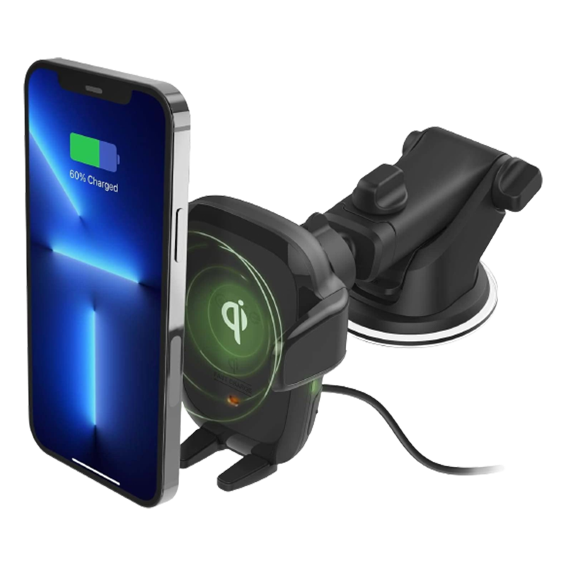 iOttie Auto Sense Qi Wireless Car Charger on transparent background.