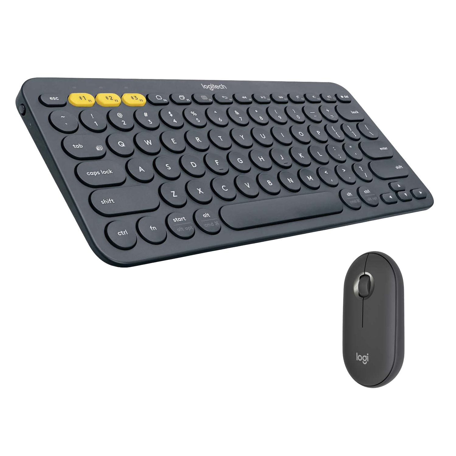 Logitech K380 keyboard and M350 mouse
