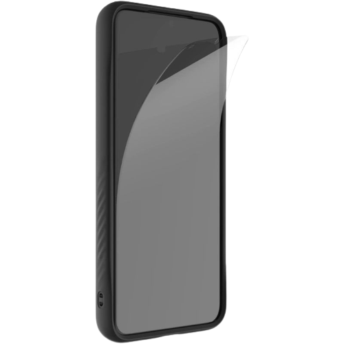 A render of the MOUS Resistant Hybrid Glass Screen Protector for Galaxy S23+.