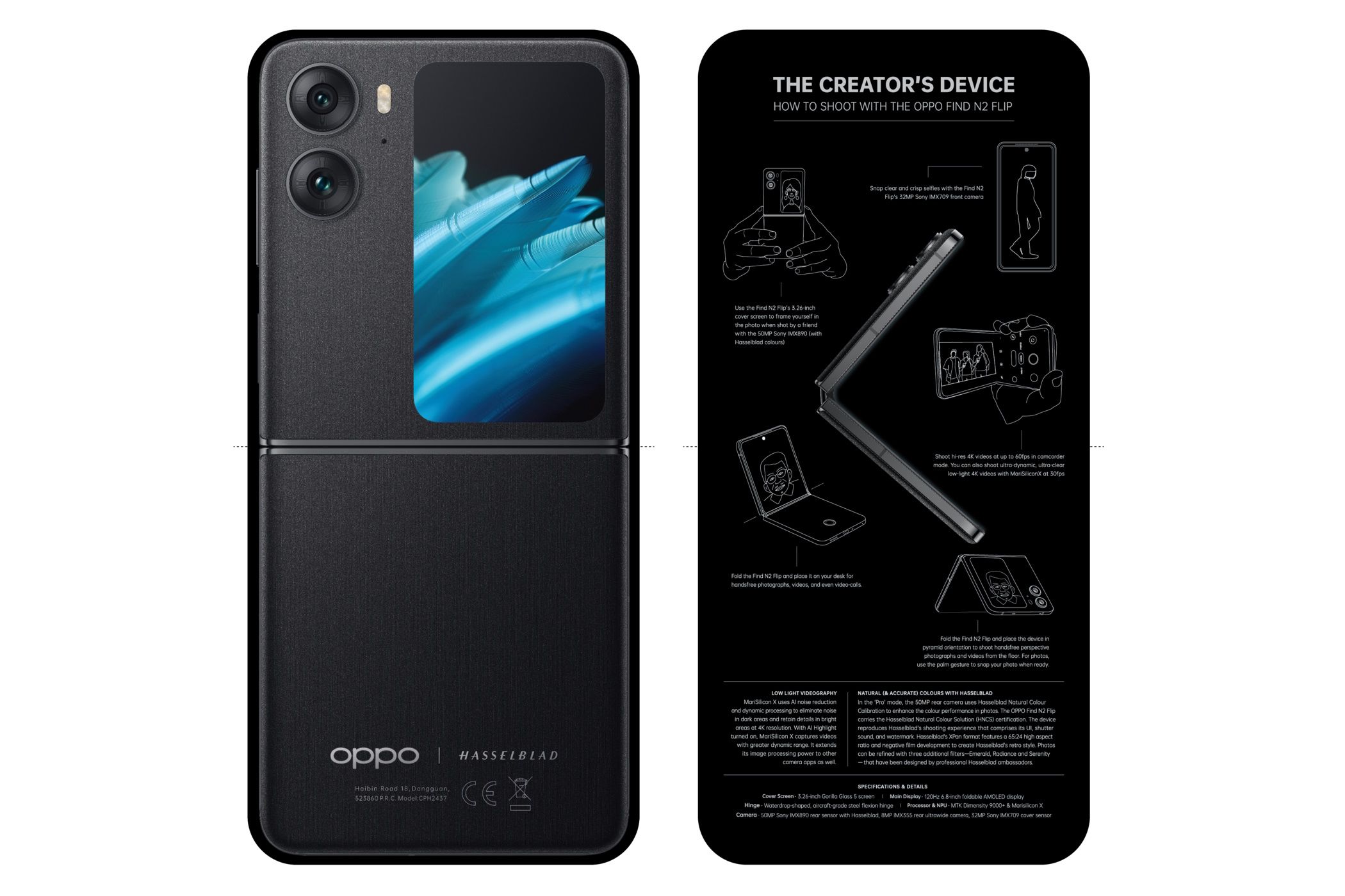 oppo find n2 flip como disparar