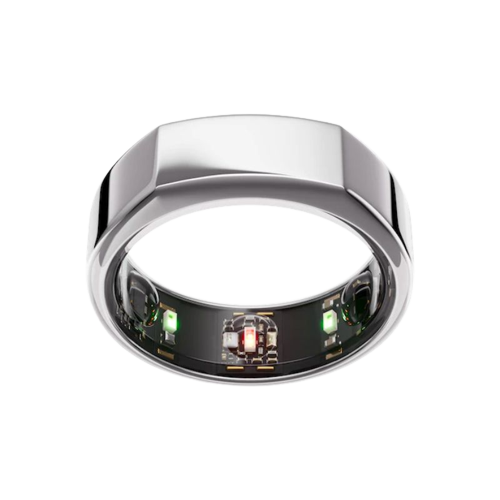 A render of the Oura Ring 3 in Heritage Silver color.