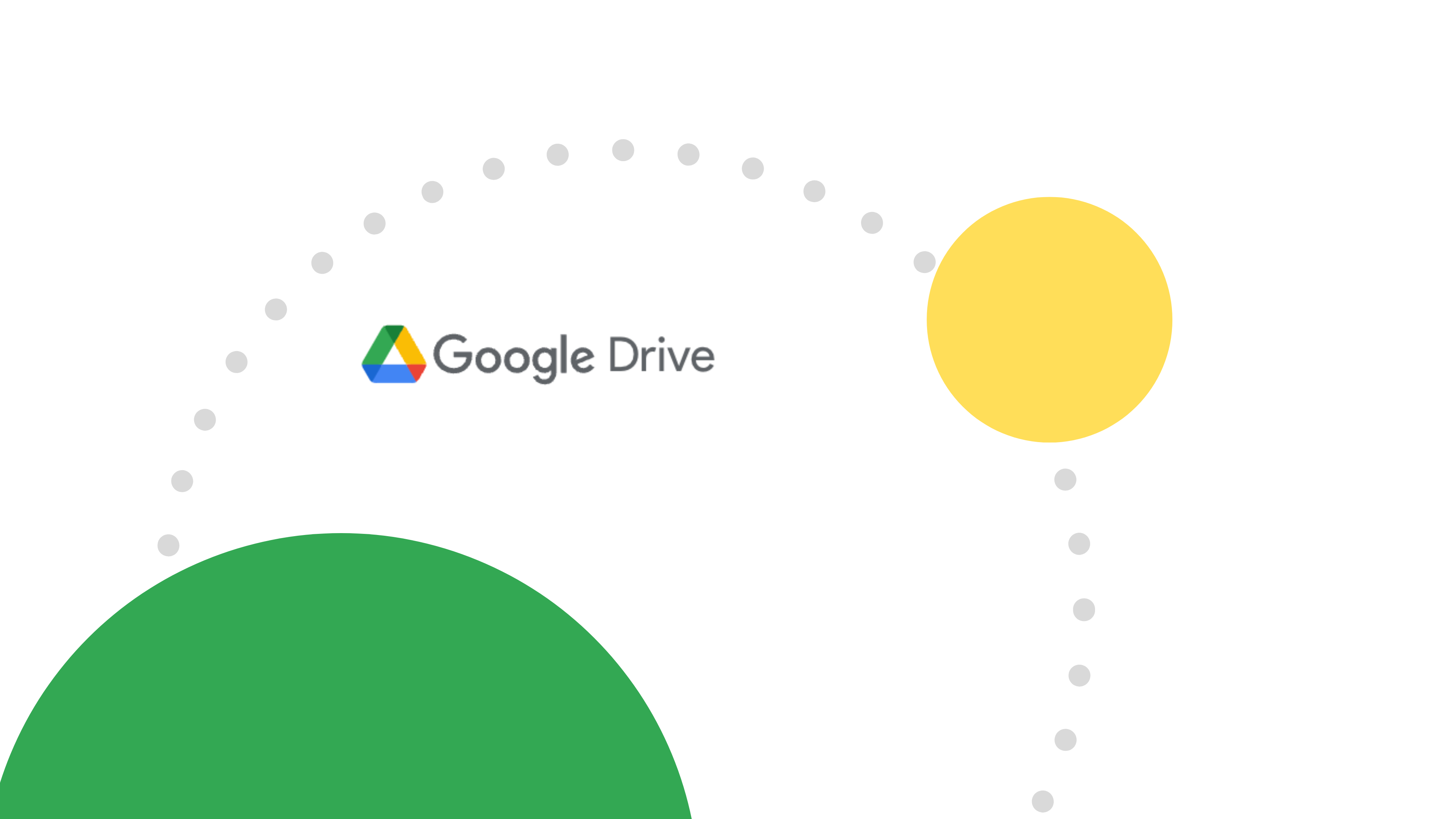 Google Drive logo with circular shapes in green and yellow