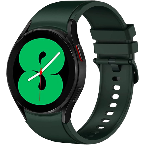 Foto de correa de silicona Yeejok para Galaxy Watch 5 en verde.