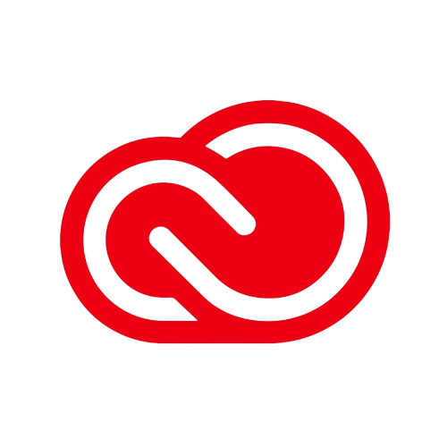 A render showing the logo of Adobe Creative Cloud in red color.