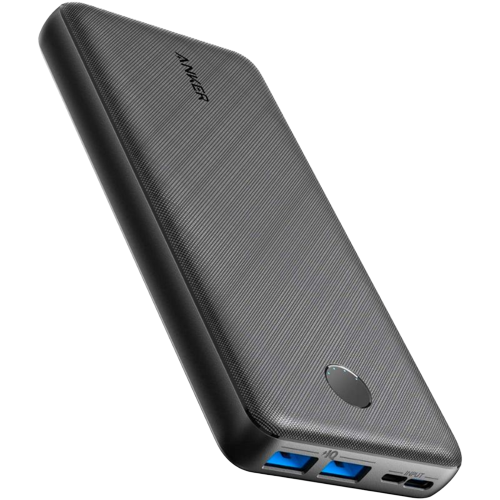 A render of the Anker 325 power bank in black color.