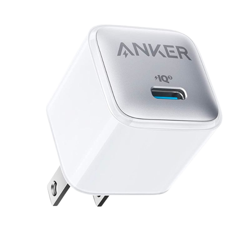 A render showing the Anker 511 20W Nano Pro charger in white color.