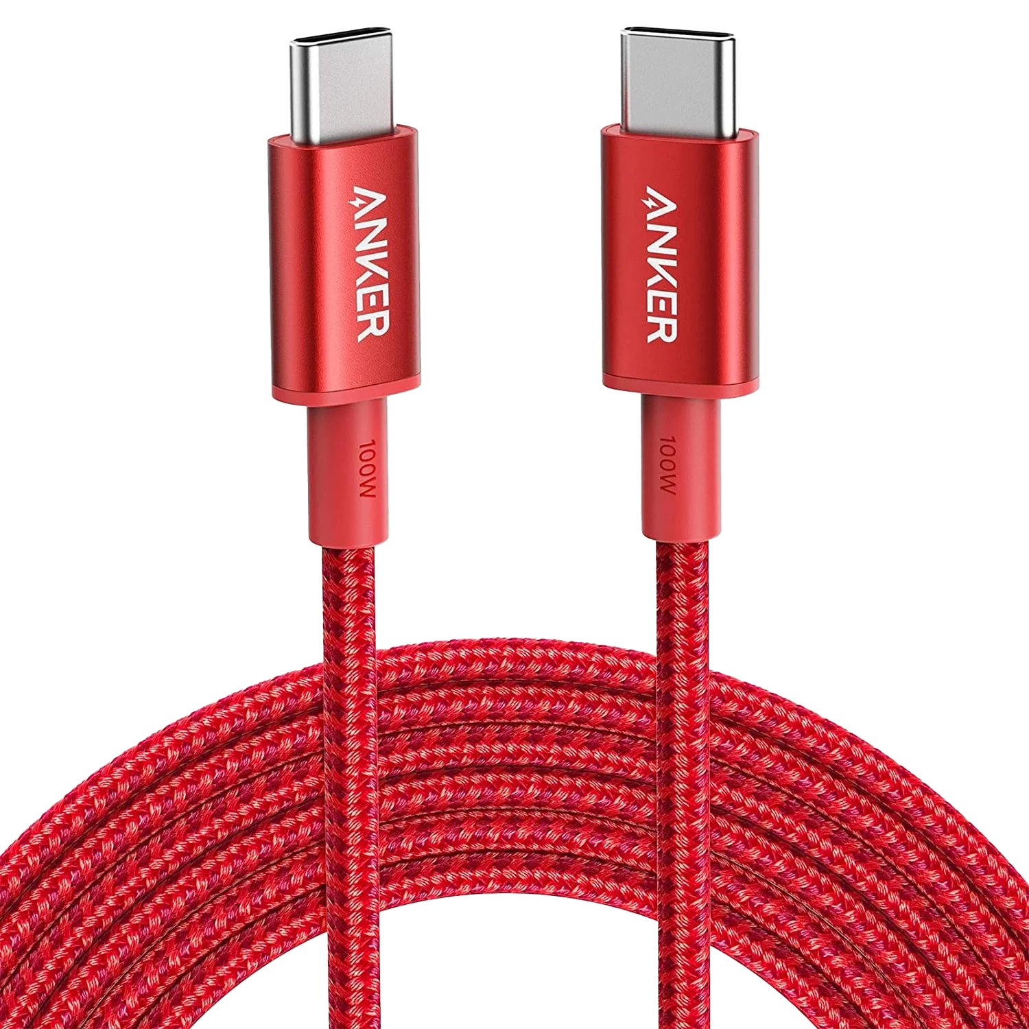 Anker Nylon 100W 10Gbps USB-C Cable Red