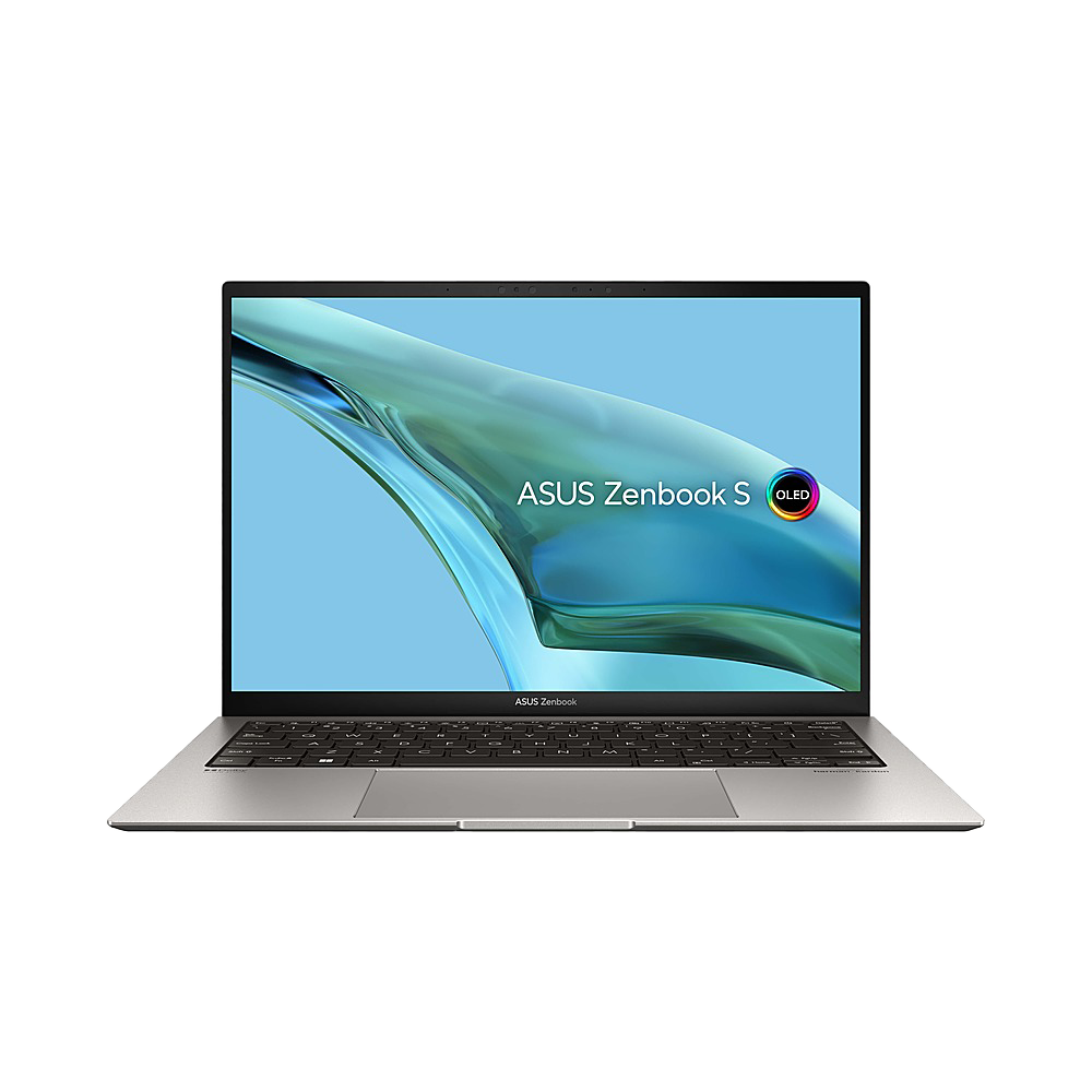 Front view of the Asus Zenbook S 13 OLED laptop for 2023